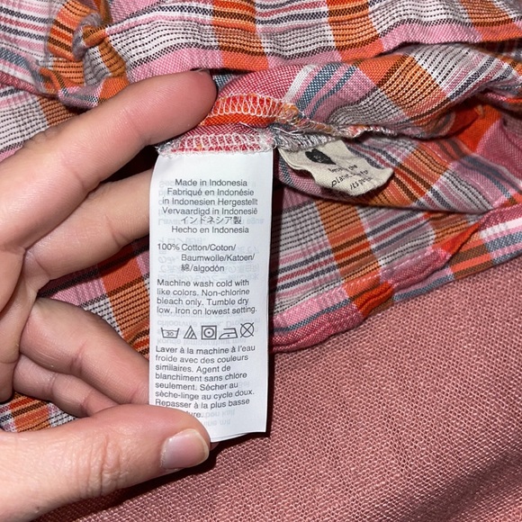 madewell // plaid shirred neck boxy top - Picture 9 of 10